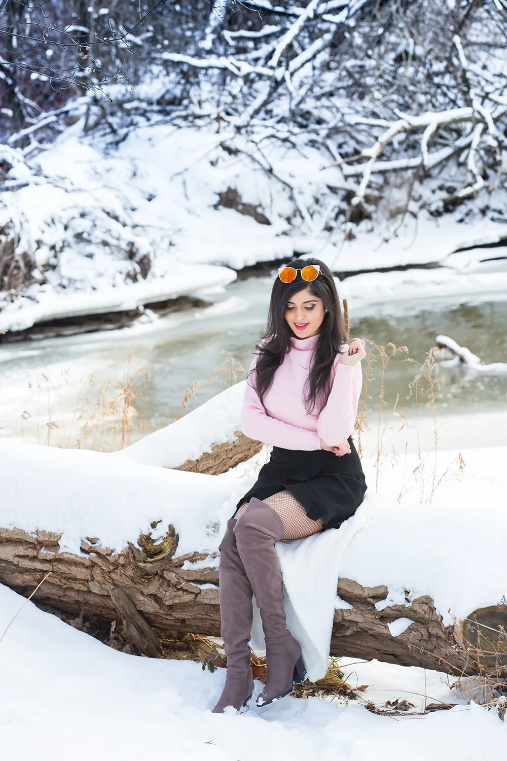 Cute Valentine's outfit in soft pink