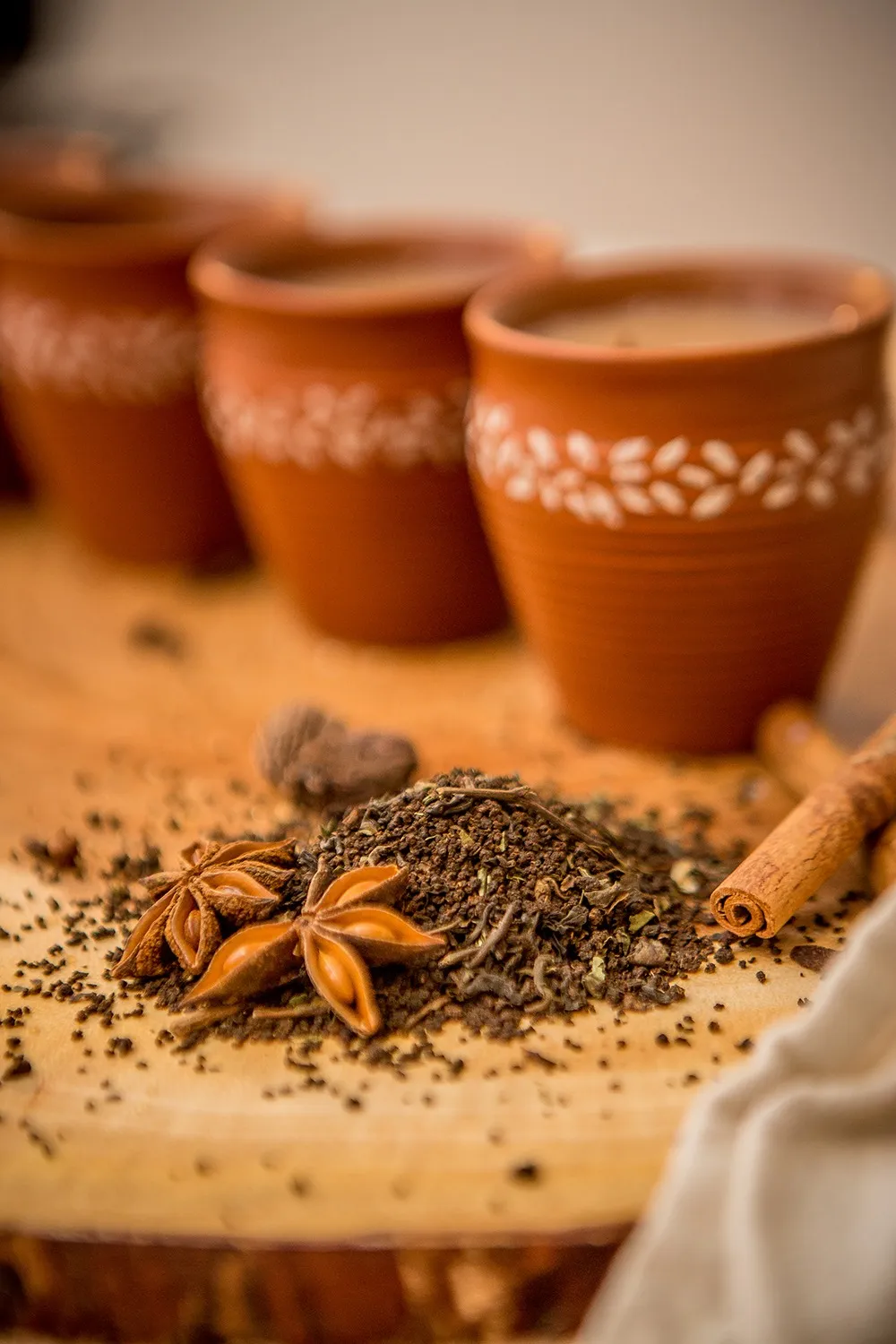Whole spices for making chai