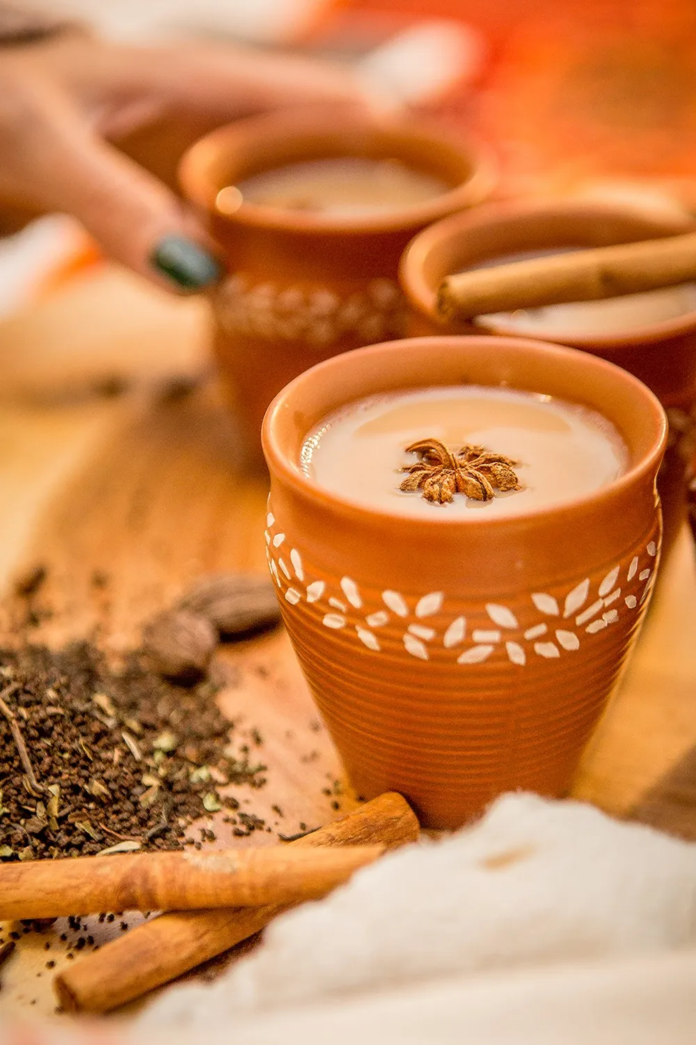 Freshly brewed masala chai