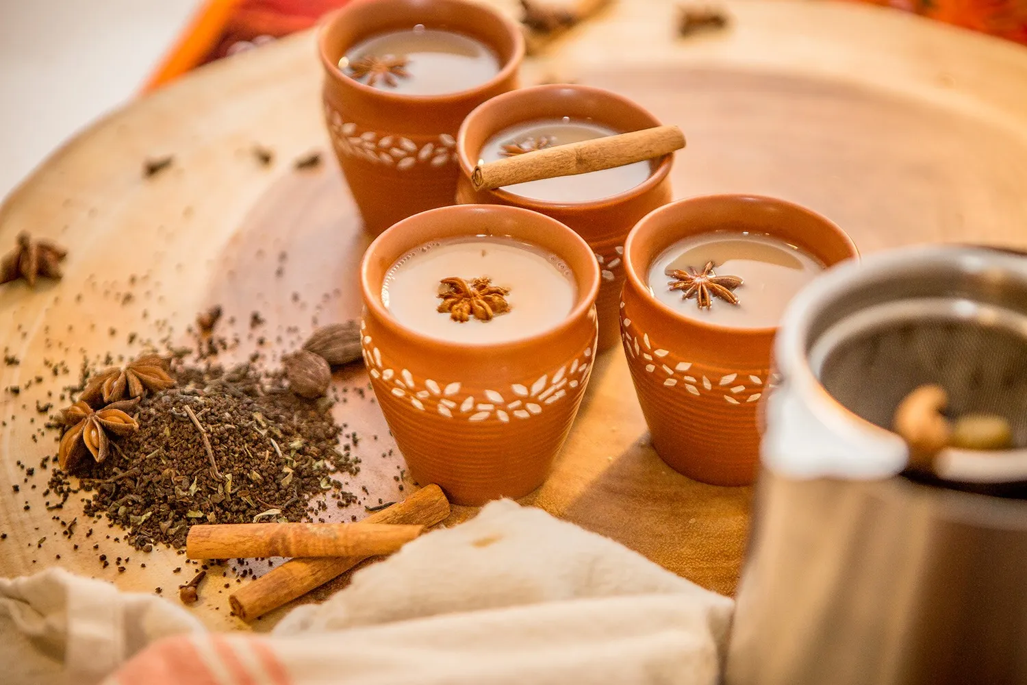 A warm cup of homemade masala chai