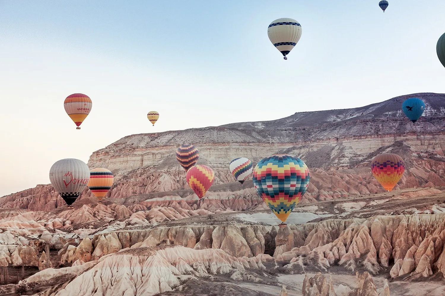 Rocky terrain on the bumpy Cappadocian roads