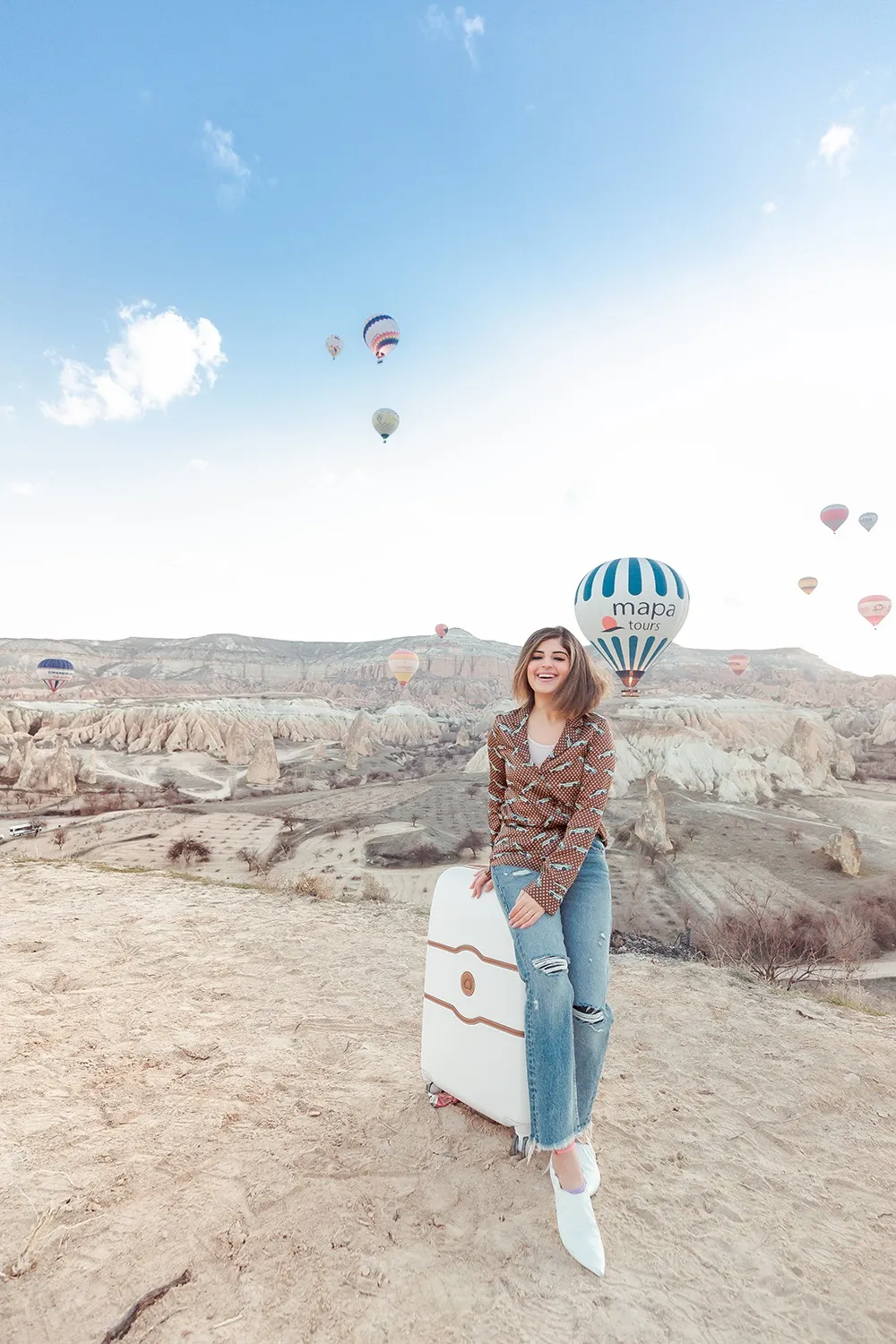 Travelling through Cappadocia with Delsey luggage